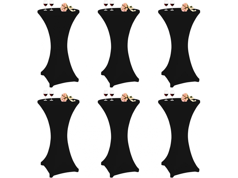  Ensemble de nappes cocktail à coins carrés élastiques, en spandex, 60 x 110 cm, nappe cocktail ronde noire, convient aux bars, mariages, cocktails, t XLH-ZLS-009295ZLS - Conforama A