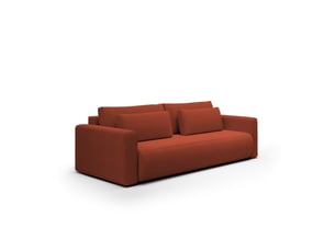 Canapé convertible 4 places welly rouge