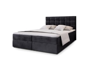 Lit avec rangement 160x200 cm <strong>MASSENO</strong> <strong></strong> coloris noir