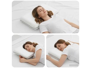 Oreiller, coussin de sommeil 60 x 40 x 10 cm moyen mousse de gel blanc cf55922