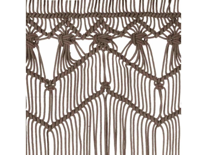  Rideau en macramé, rideau de porte taupe 140x240 cm coton cf43870  - Conforama D