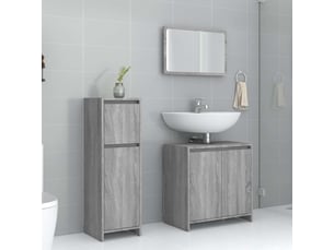 Ensemble de meubles de salle de bain 3 pcs sonoma gris cf63806