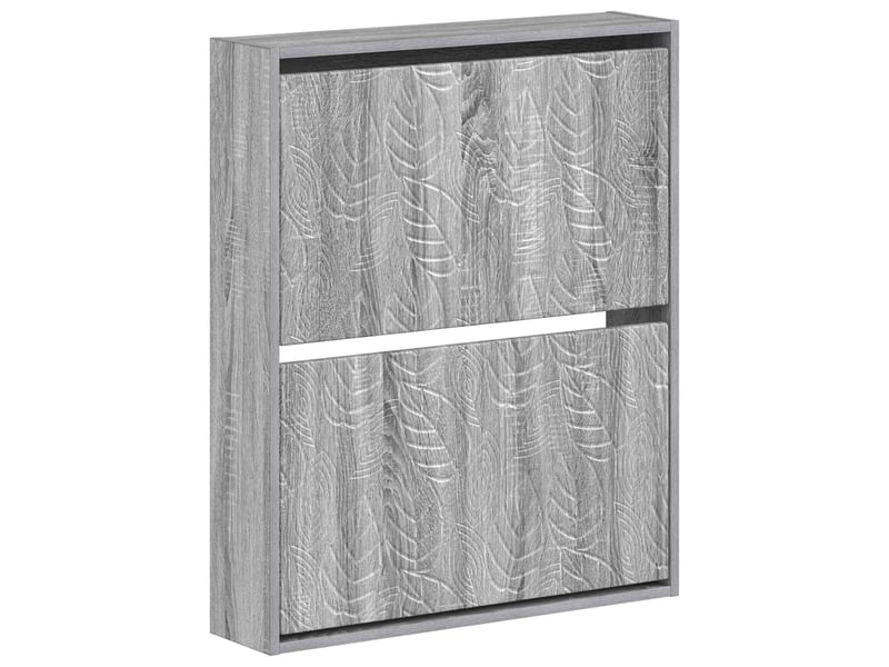  Meuble à chaussures mural, armoire à chaussures delft 71x17x86 cm sonoma gris  - Conforama A