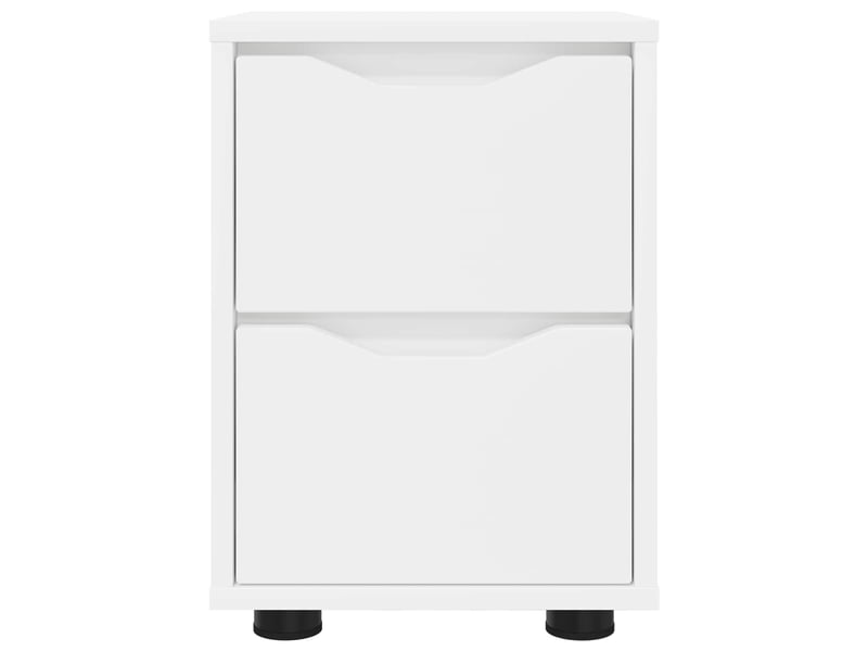  Table de chevet - cabinet de chevet - table de nuit blanc 30,5 x 30 x 43 cm bois d'ingénierie  - Conforama E