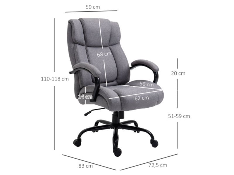  Chaise de bureau ergonomique pivotante, style gaming, rembourrage épais, inclinable, charge 220 kg  - Conforama C