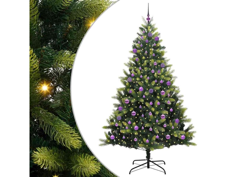  Sapin de noël, arbre de noël artificiel en silicone flexible 300 leds vert shl8388  - Conforama A