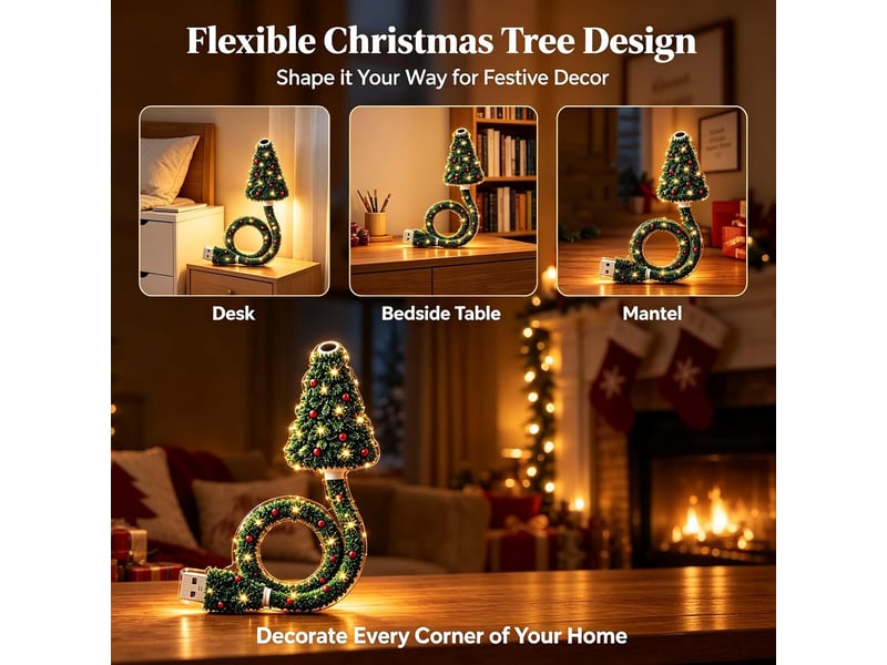 Lot de 1 projecteur de plafond sapin de noël, plug and play hd – veilleuse de fête avec 6 motifs, pour chambre et décoration  - Conforama E