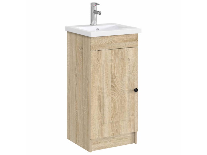 Lavabo de salle de bain avec robinet et évacuation chrome shl8629 - Conforama C
