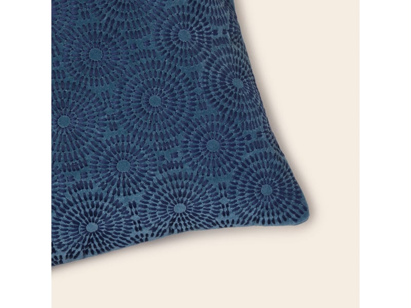  Housse de coussin en velours brodé de fil coton  solaya 26433 - Conforama B