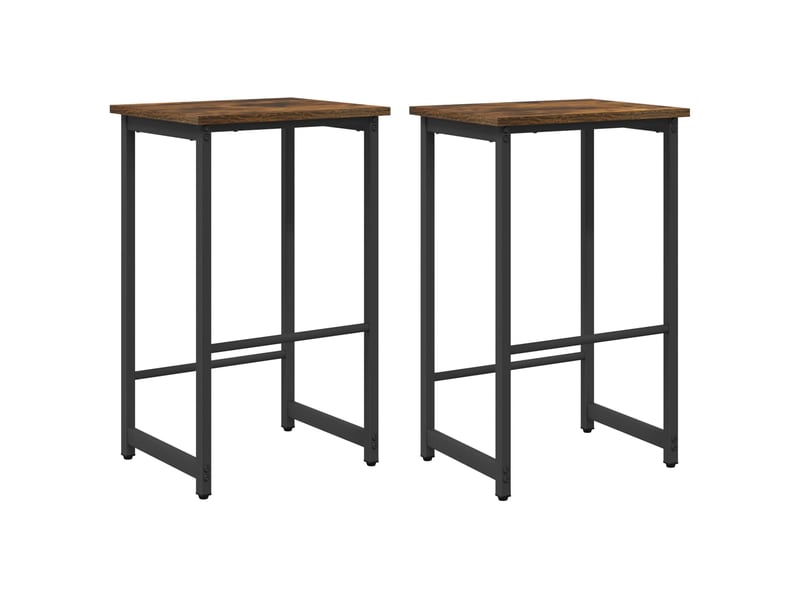  Lot de 2 tabouret de bar, chaise de bar chêne fumé 40x32x64 cm shl89442  - Conforama A