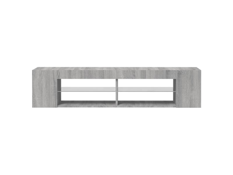 Meuble tv - banc tv - meuble de rangement avec lumières led sonoma gris 135x39x30 cm - Conforama D