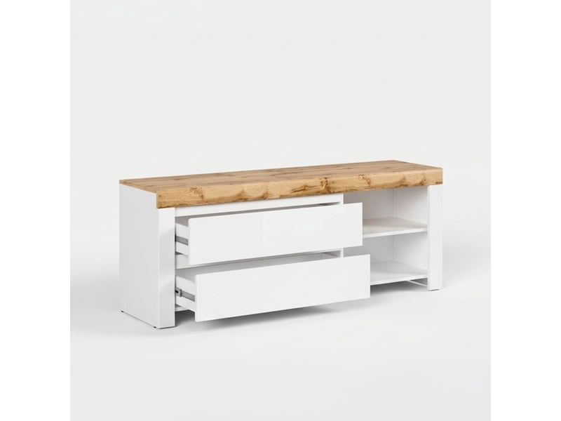  Meuble tv holten avec 2 tiroirs et niche ouverte  - Conforama D