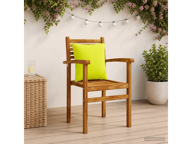  Lot de 4 coussins de dos, coussins de dossier putten 100 % polyester vert vif. Cf59444  - Conforama B