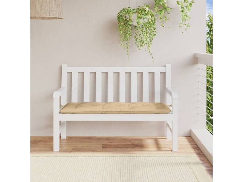  Coussin de banc de jardin, coussin d'assise beige mélangé 120x50x7 cm tissu cf52659  - Conforama C