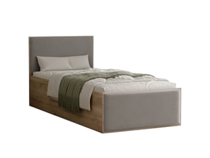 Lit coffre 90x200 cm IDOHOME SASHI coloris gris