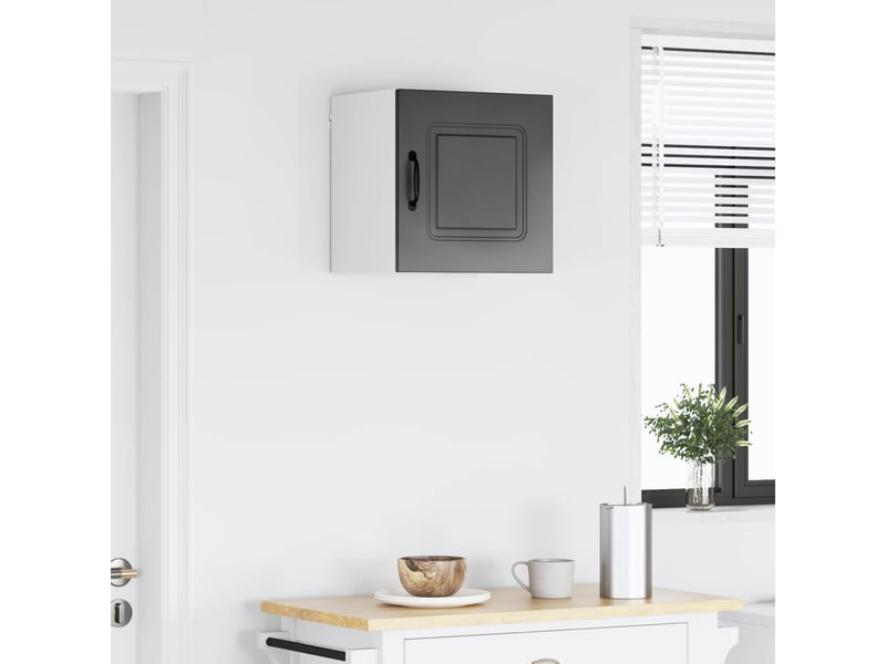  Meuble mural de cuisine | armoire de cuisine noir 40x31x40cm shl7344  - Conforama D