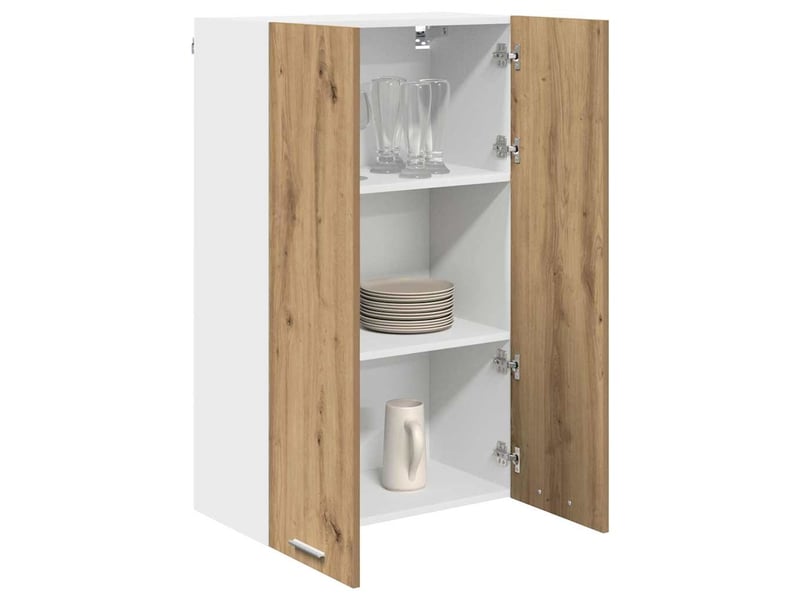  Meuble de rangement cuisine, armoire suspendue chêne artisanal 60x31x100cm shl568  - Conforama C