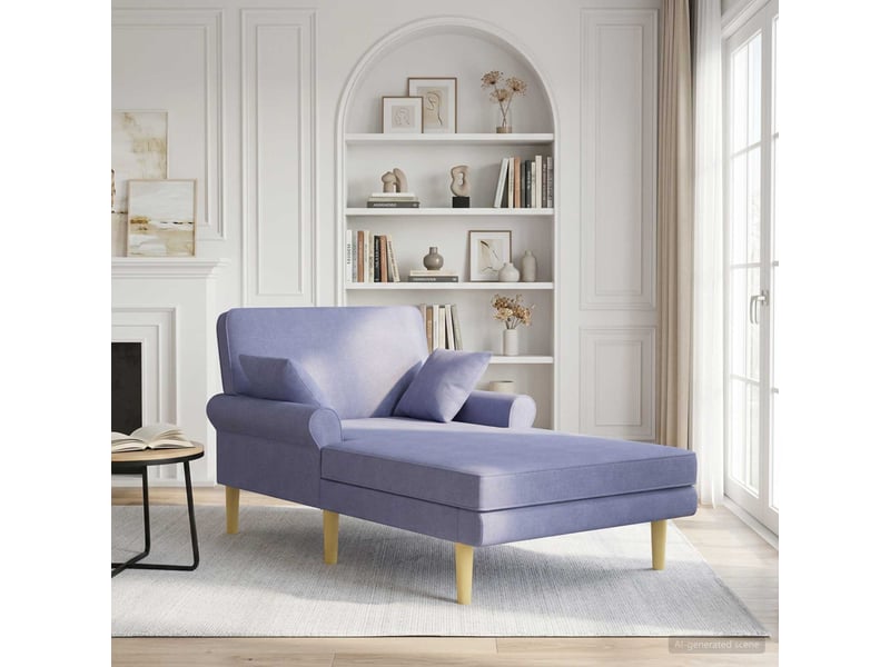 Vidaxl méridienne bleu denim tissu - Conforama B