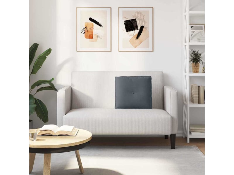  Coussin de dos, coussin de dossier gris foncé 50 x 45 cm tissu en velours côtelé cf54722  - Conforama D