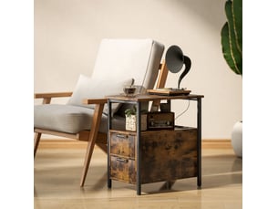 Table basse rectangulaire coloris marron <strong>MIVRAY </strong> <strong></strong> - 35 cmx55 cm