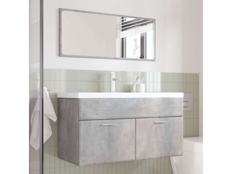 Ensemble de meubles de salle de bain 3 pcs gris béton cf63788 - Conforama C