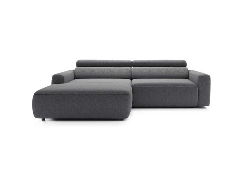  Selsey fando - canapé d'angle - 252 cm - tissu tressé gris - côté gauche Fando - Conforama D