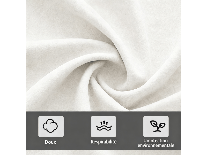  Lit adulte 2 places 140x200 cm velours beige - tête de lit capitonnée led, coffre hydraulique, sommier à lattes inclus, design moderne  - Conforama D