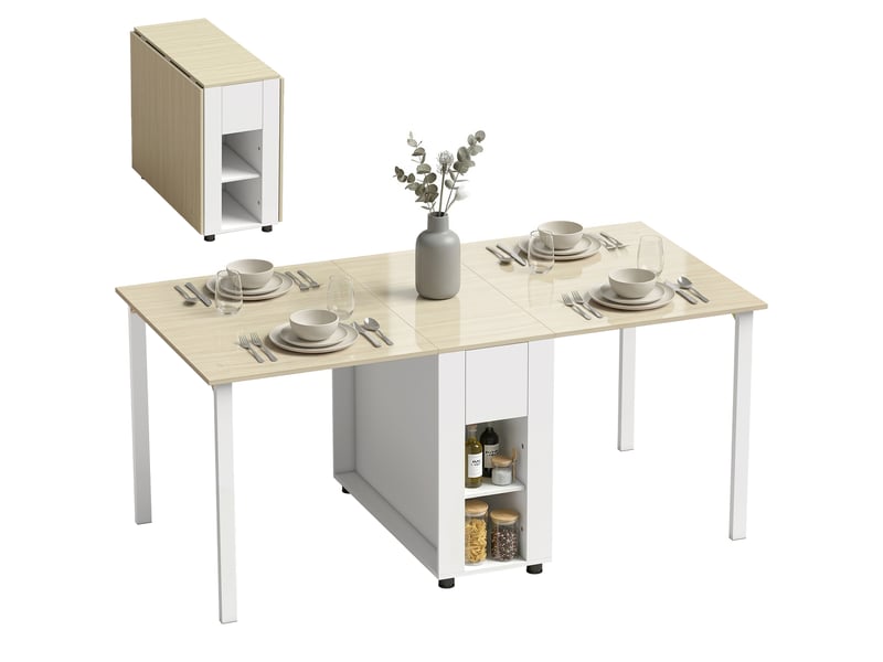  Table pliante pour 6 personnes avec 2 tiroirs et 4 étagères.  - Conforama A