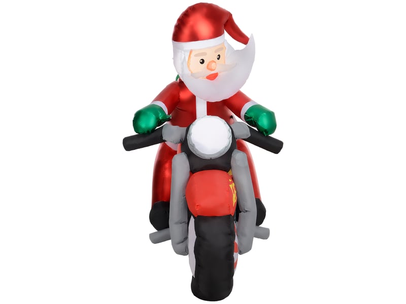  Père noël à moto, décoration de jardin, led, gonflable, résistant aux intempéries, 180 x 95 x 170 cm  - Conforama B