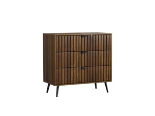 Commode 3 tiroir(s) MAISENTIEL coloris bois foncé largeur 80 cm