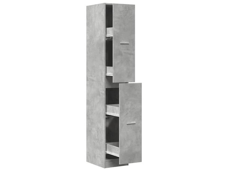  Meuble de rangement, armoire d'apothicaire gris béton 30x41x174,5 cm bois ingénierie  - Conforama A
