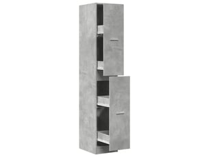 Meuble de rangement, armoire d'apothicaire gris béton 30x41x174,5 cm bois ingénierie