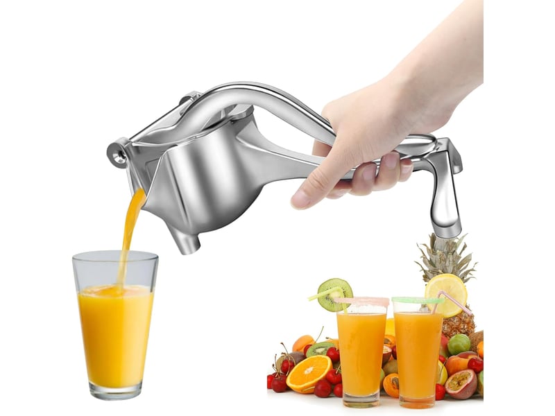  Presse-agrumes professionnel à levier en aluminium - poignée ergonomique - inclus: 10 sacs filtrants et 1 pince  - Conforama A