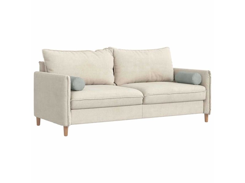  Lot de 2 coussins d'accent, coussins décoratifs, coussins lombaires gris clair ø 15 x 40 cm cf56729  - Conforama C