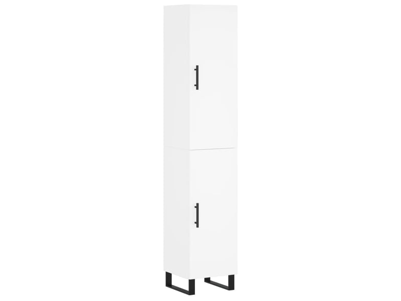  Buffet haut - bahut - meuble de rangement blanc 34,5x34x180 cm bois d'ingénierie  - Conforama A