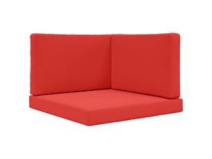 Coussin de canapé d'extérieur, coussin de chaise polyester rouge 80 x 80 cm cf54156