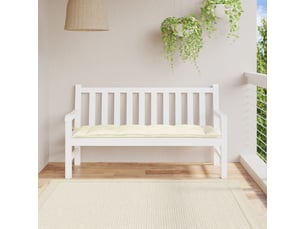 Coussin de banc de jardin, coussin d'assise crème 150x50x7 cm tissu oxford cf52715