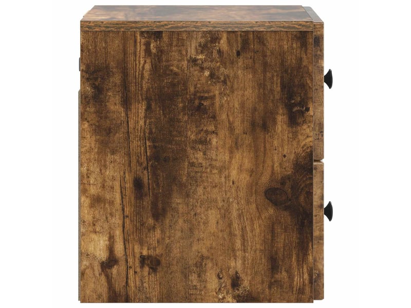  Table de chevet - cabinet de chevet - table de nuit mural chêne fumé 33 x 34,5 x 40 cm  - Conforama E