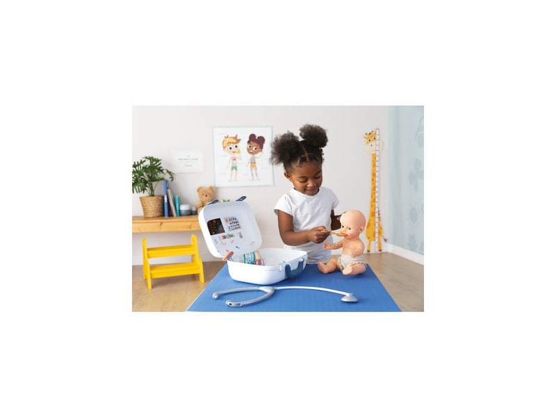  Jeu medecin mallette transport 10 accessoires avec poignee et 2 loquets 3 ans SMO3032163401063 - Conforama D
