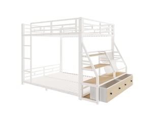 Lit superposé 140x200 cm <strong>LEYTN</strong>  <strong></strong> coloris blanc