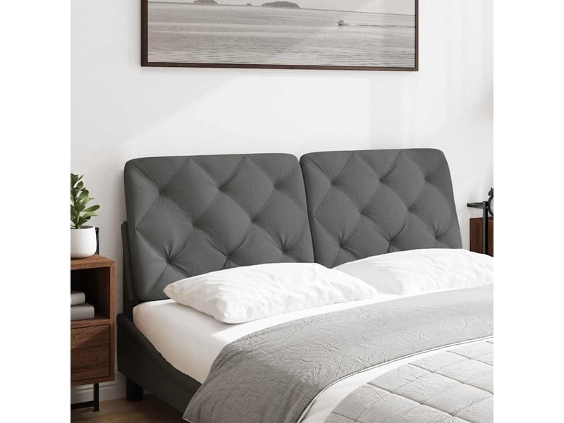  Coussin de tête de lit gris foncé 140 cm tissu cf55945  - Conforama A