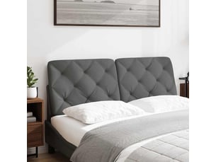 Coussin de tête de lit gris foncé 140 cm tissu cf55945