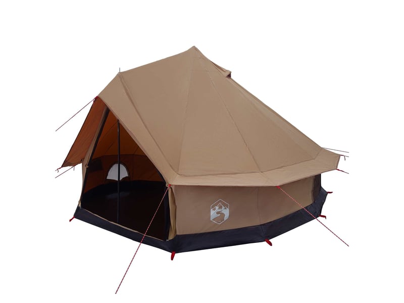 Tente de camping, tente familiale 8 personne marron polycoton  - Conforama A