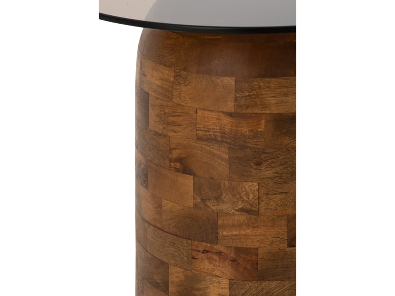  Table d'appoint en verre perrine 56cm naturel  - Conforama C