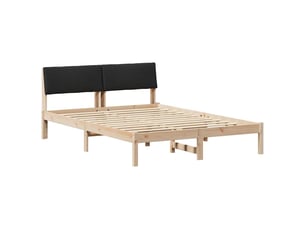 Lit 2 places 135x190 cm    coloris marron