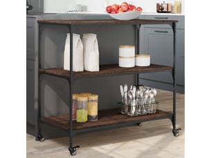 Desserte de cuisine, chariot de rangement chêne marron 102x50x95 cm bois d'ingénierie