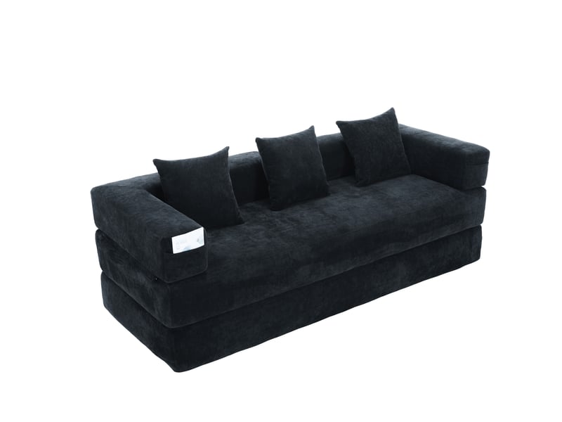  Canapé modulable, canapé de salon, base antidérapante, en chenille, poches latérales  - Conforama B