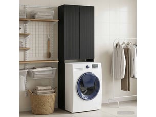 Armoire de toilette arnhem noir 66x25.5x190 cm