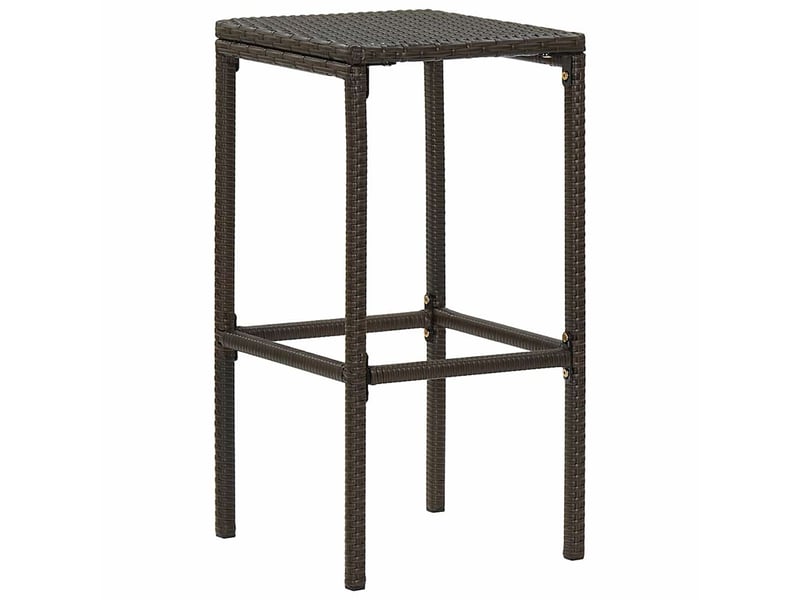  Lot de 6 tabouret de bar, chaise de bar avec coussins marron résine tressée  - Conforama C