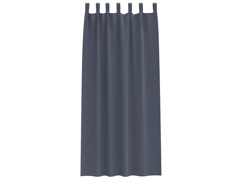  Lot de 2 rideaux occultants, rideaux black-out avec anneaux anthracite 225 x 140 cm cf44551  - Conforama D